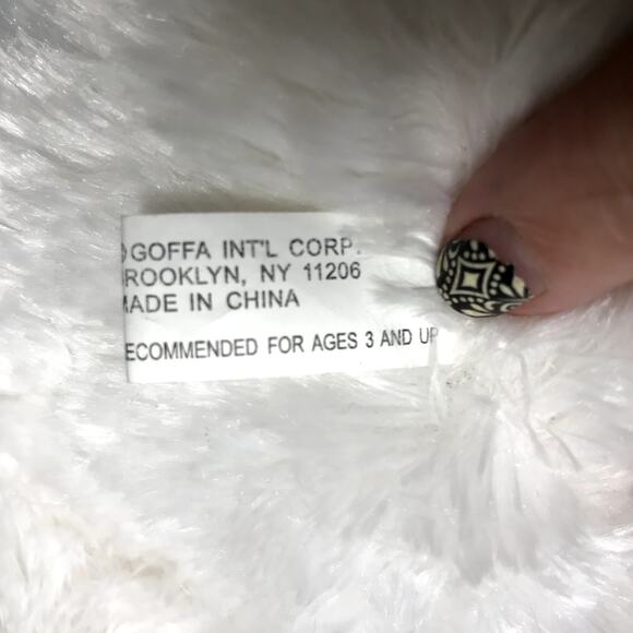 Large 30 in White Polar Bear with Scarf & Piece of Candy Green & White NWT - Picture 8 of 11